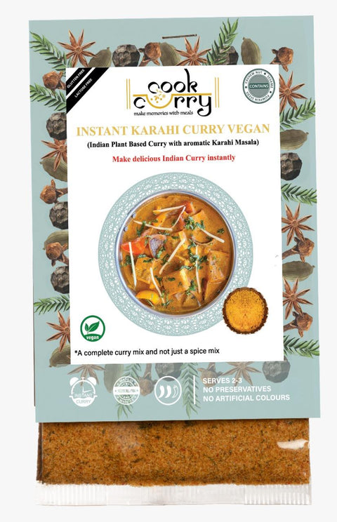 Cook Curry Karahi Curry Vegan (serves 3 person)