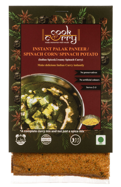 Cook Curry Palak Paneer Instant Curry Mix (serves 3 person)
