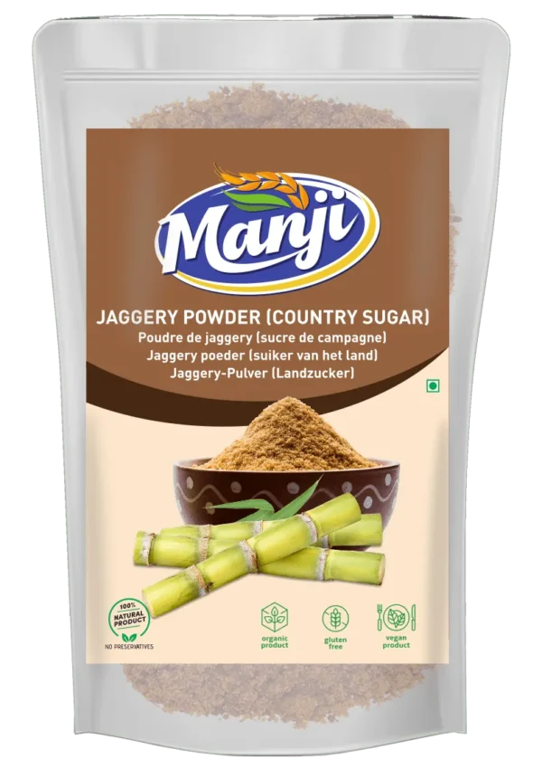 Manji Jaggery Pulver Braun 500g