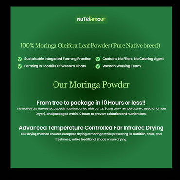 Nutriamour Bio Indisches Moringa Pulver 250g
