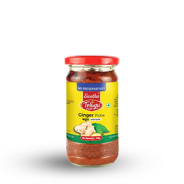 Telugu Foods Ginger Pickle (with garlic) 300g