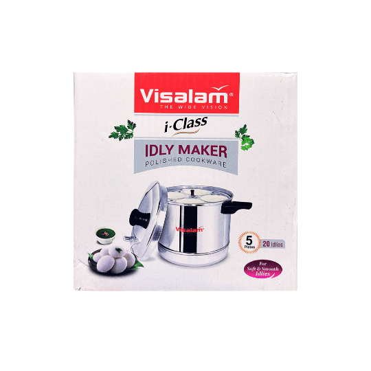 Visalam i-class idli maker 5 plates /20 idlis