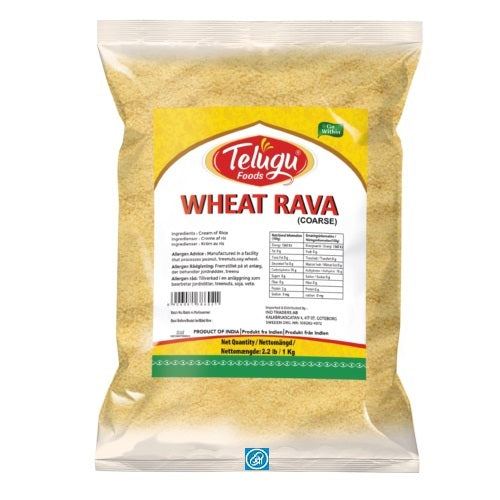 Telugu Foods Roasted Wheat Rava (coarse) 1KG