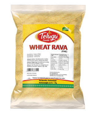 Telugu Foods Roasted Wheat Rava (fine) 1KG