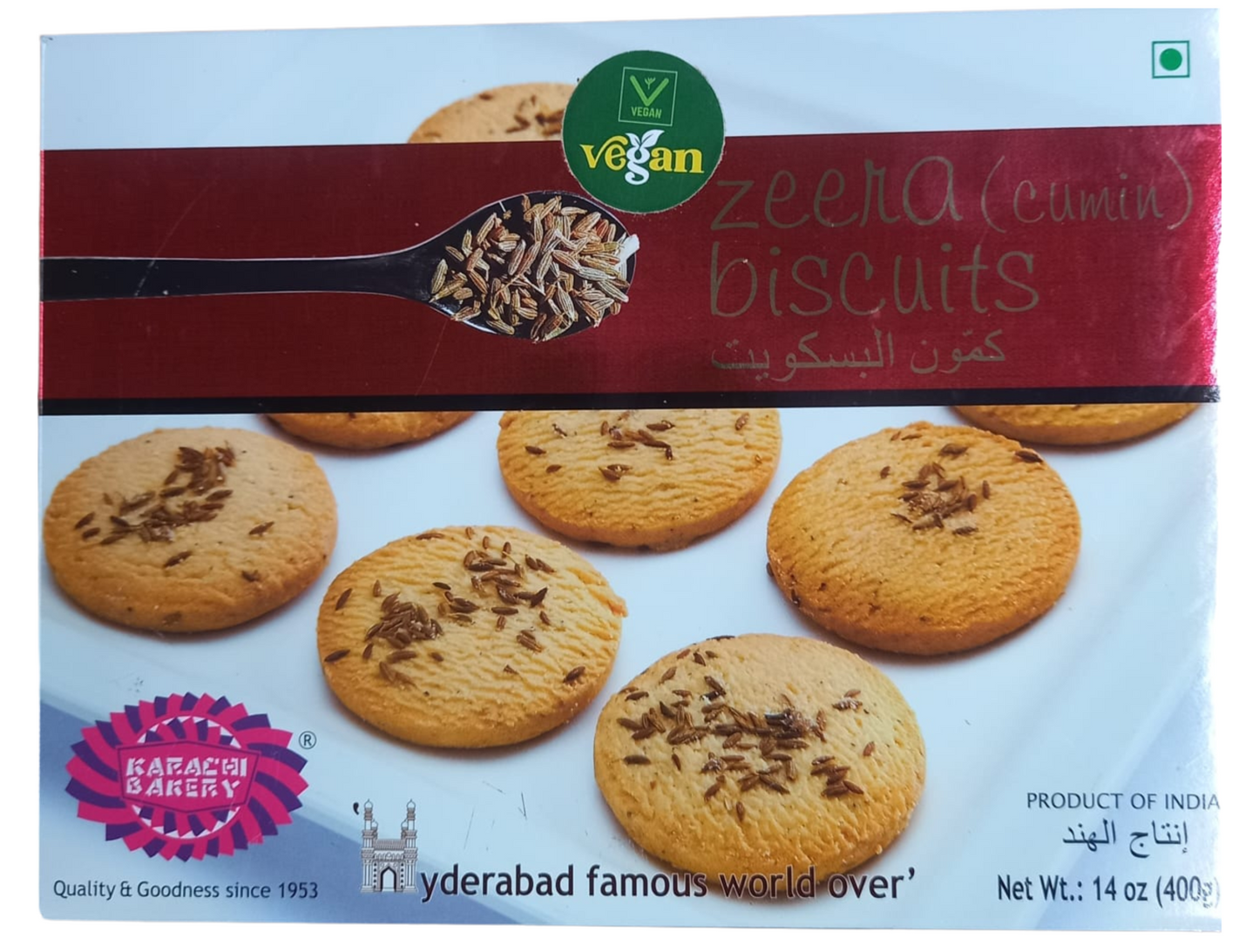 Karachi Bakery Vegan zeera biscuit 400g