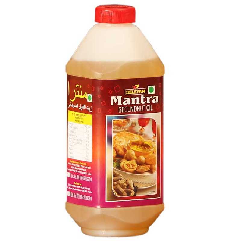 Idhayam Mantra Erdnussöl 1 Liter (Exportpackung)