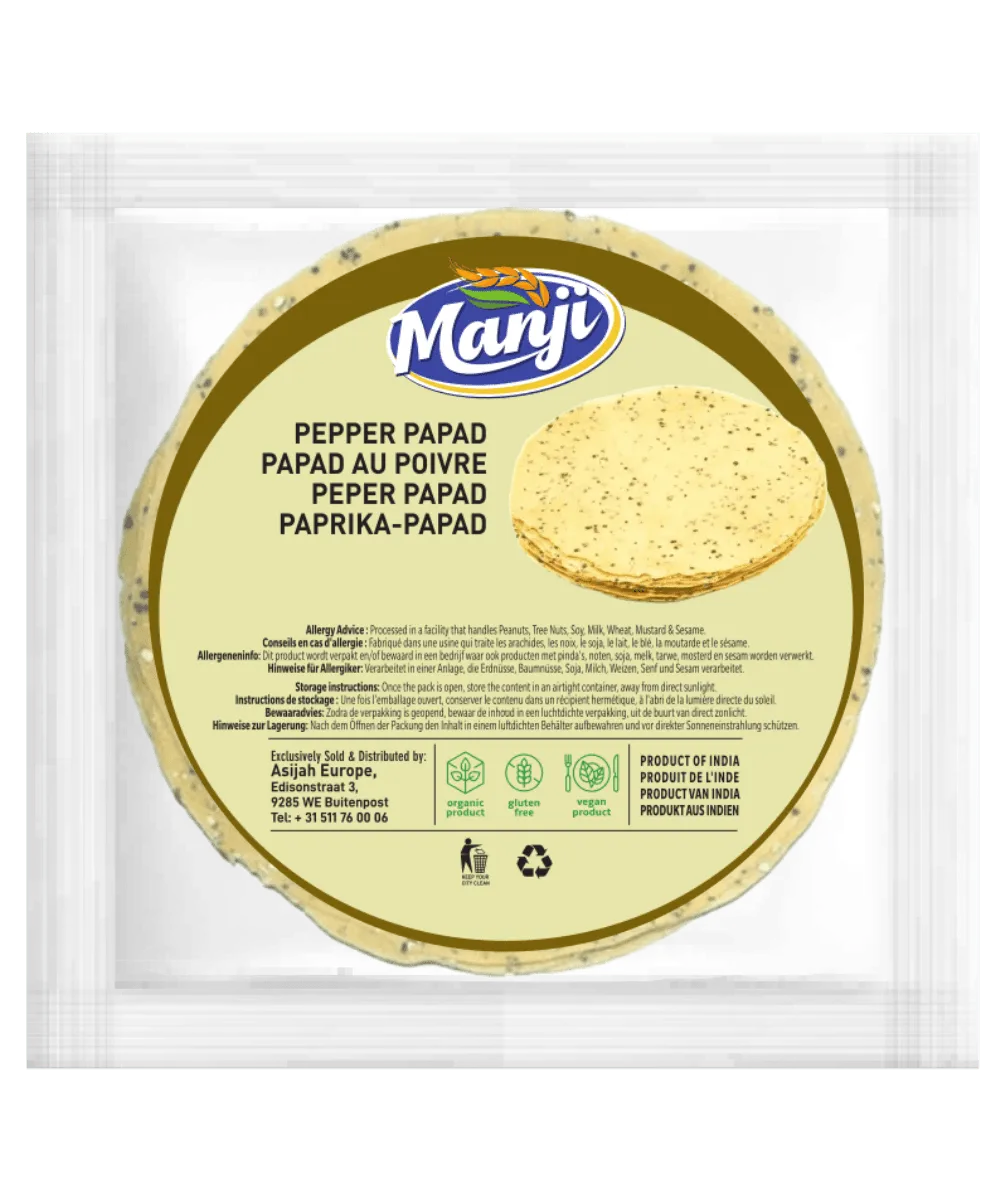 Manji Pepper Papad Appalam 200g