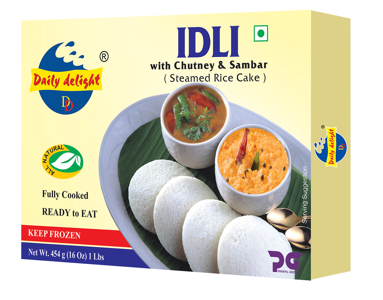 Daily Delight Idli with Chutney and Sambar 454g