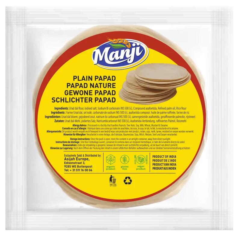 Manji Plain Papad Appalam 200g